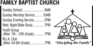 Family Baptist Churh Ad