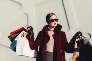 girl holding a shopping bag